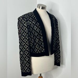 VINTAGE PATRA Black/Gold Jacket Sz 14